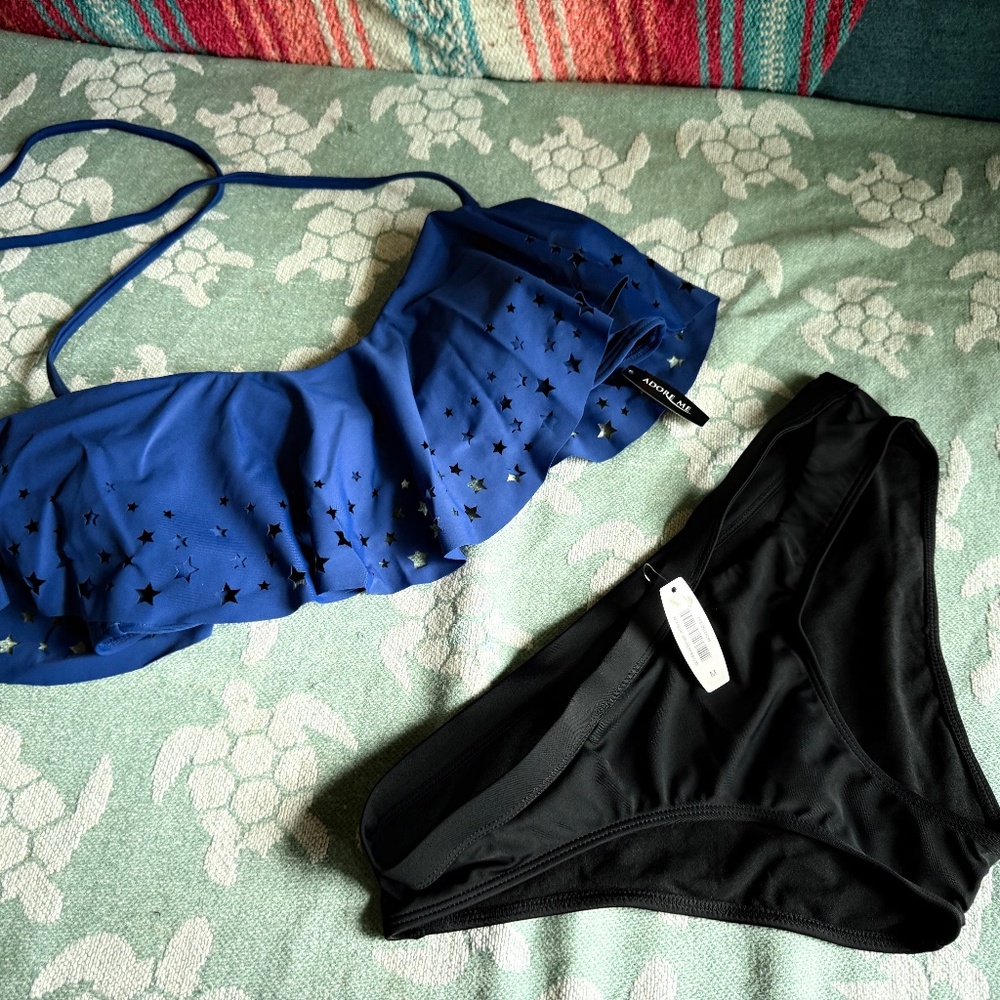 NWT Adore Me Large Top/ Medium Bottom July 4th Swimwear